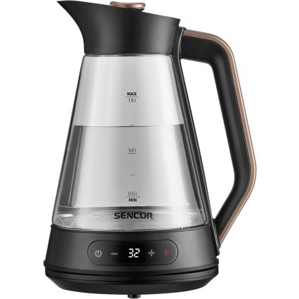 Sencor - Rychlovarná konvice s termoregulací 1,5 l 2150W/230V černá/rose gold