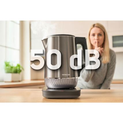 Sencor - Rychlovarná konvice s termoregulací 1,7 l 1800W/230V nerez