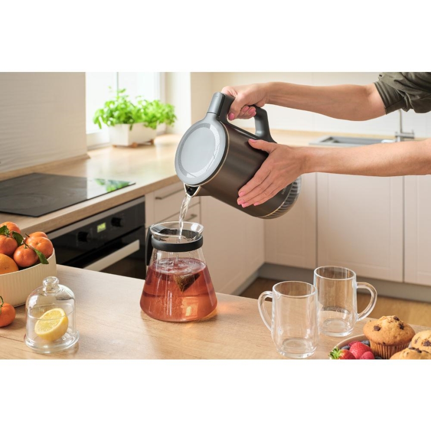 Sencor - Rychlovarná konvice s termoregulací 1,7 l 1800W/230V nerez