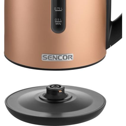 Sencor - Rychlovarná konvice s termoregulací 1,7 l 2150W/230V měděná