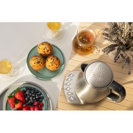 Sencor - Rychlovarná konvice s termoregulací 1,7 l 2200W/230V nerez