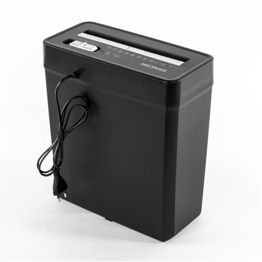 Sencor - Skartovač papíru A4 objem 10 l 190W/230V černá