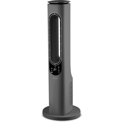 Sencor - Sloupový bezvrtulový keramický ventilátor 1200/2000W/230V antracit + dálkové ovládání