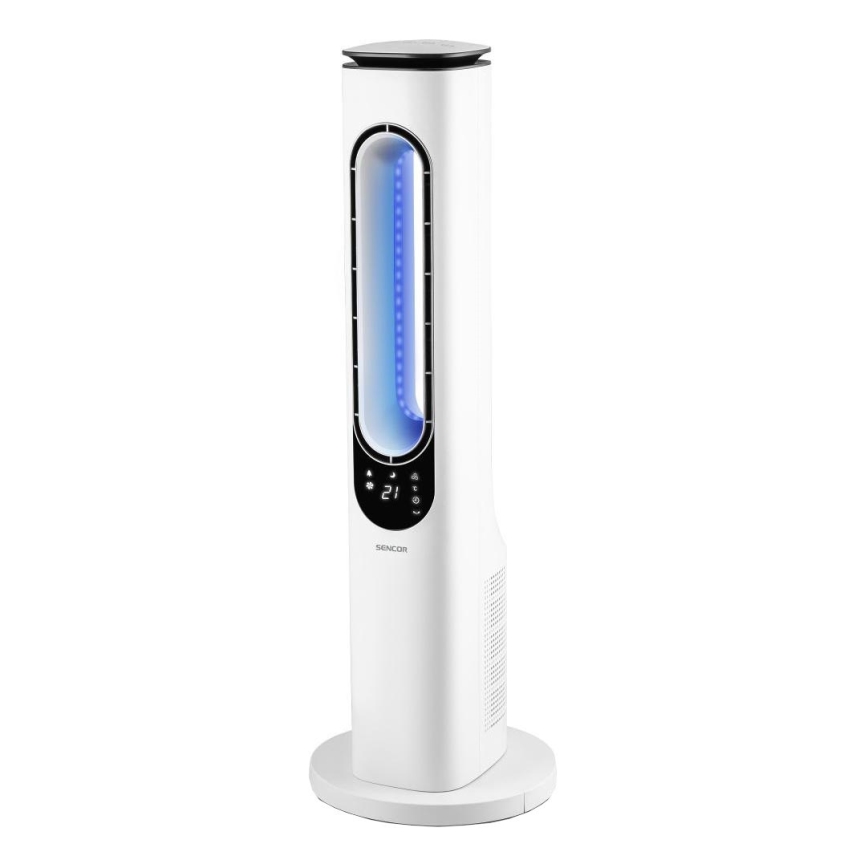 Sencor - Sloupový bezvrtulový ventilátor 50W/230V bílá + dálkové ovládání