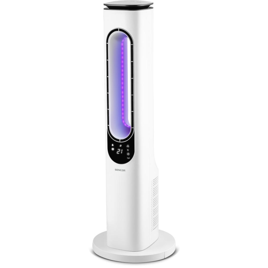 Sencor - Sloupový bezvrtulový ventilátor 50W/230V bílá + dálkové ovládání