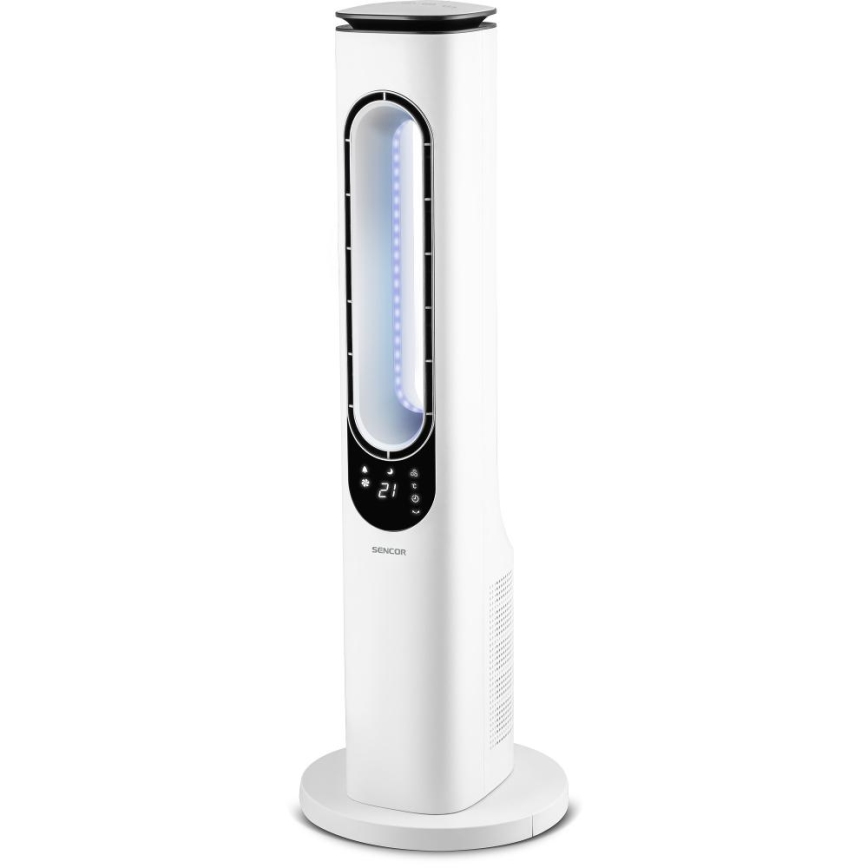 Sencor - Sloupový bezvrtulový ventilátor 50W/230V bílá + dálkové ovládání