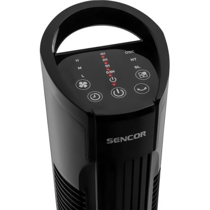 Sencor - Sloupový ventilátor 50W/230V černá + dálkové ovládání