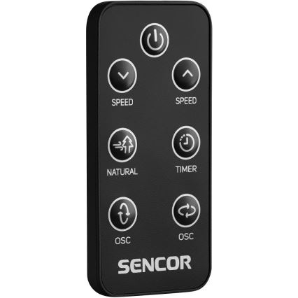 Sencor - Stojanový ventilátor 3D UltraSilent 26W/230V Wi-Fi černá + dálkové ovládání