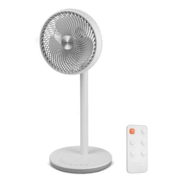 Sencor - Stojanový ventilátor 3D UltraSilent 26W/230V pr. 25 cm bílá + dálkové ovládání