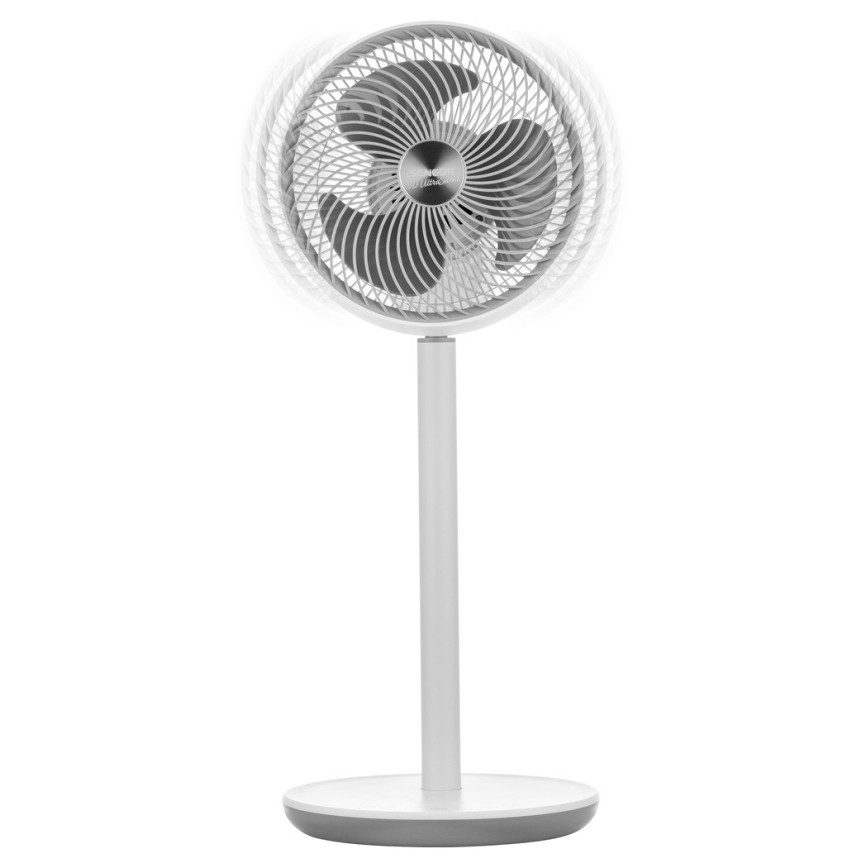 Sencor - Stojanový ventilátor 3D UltraSilent 26W/230V pr. 25 cm bílá + dálkové ovládání