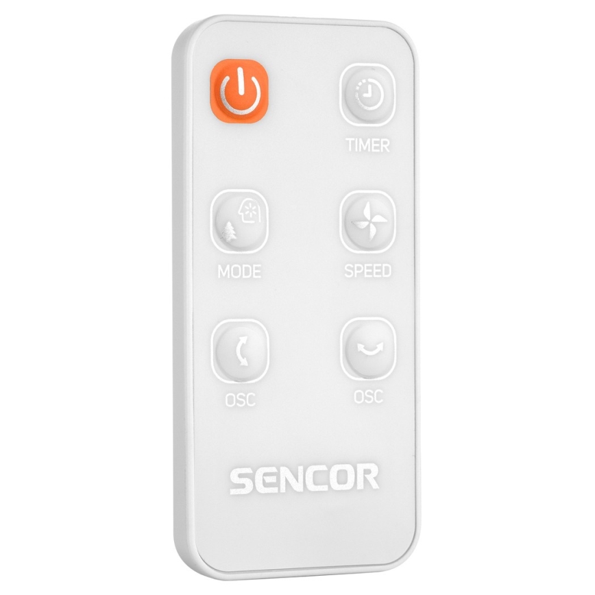 Sencor - Stojanový ventilátor 3D UltraSilent 26W/230V pr. 25 cm bílá + dálkové ovládání