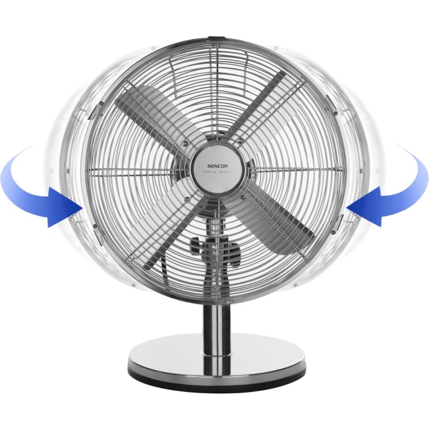 Sencor - Stolní ventilátor 35W/230V lesklý chrom