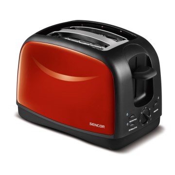Sencor - Topinkovač s dvěma otvory 850W/230V červená