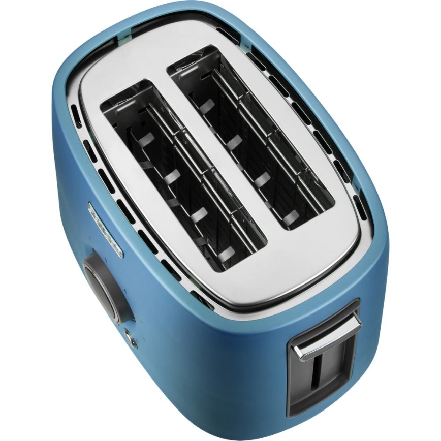 Sencor - Topinkovač s dvěma otvory a rozpékačem 1000W/230V modrá