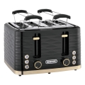 Sencor - Topinkovač se čtyřmi otvory 1600W/230V černá/béžová