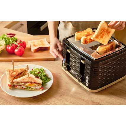 Sencor - Topinkovač se čtyřmi otvory 1600W/230V černá/béžová