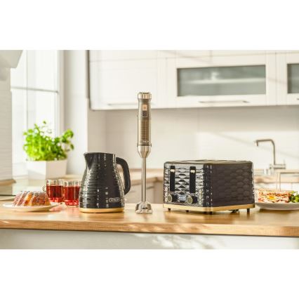 Sencor - Topinkovač se čtyřmi otvory 1600W/230V černá/béžová