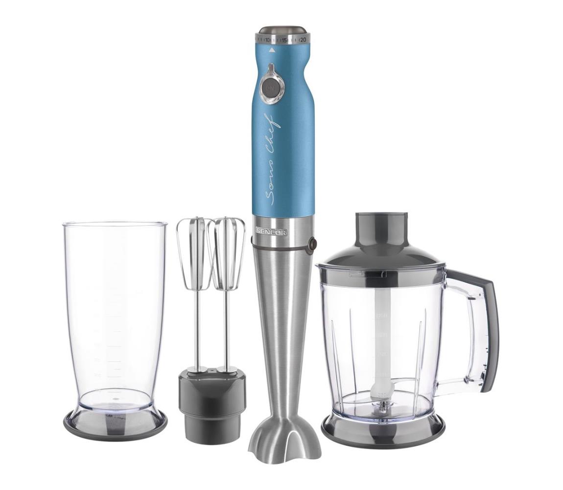 Sencor Sencor - Tyčový mixér 4v1 1200W/230V nerez/modrá FT0770