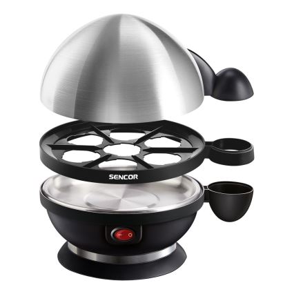 Sencor - Vařič vajec 320-380W/230V černá/matný chrom