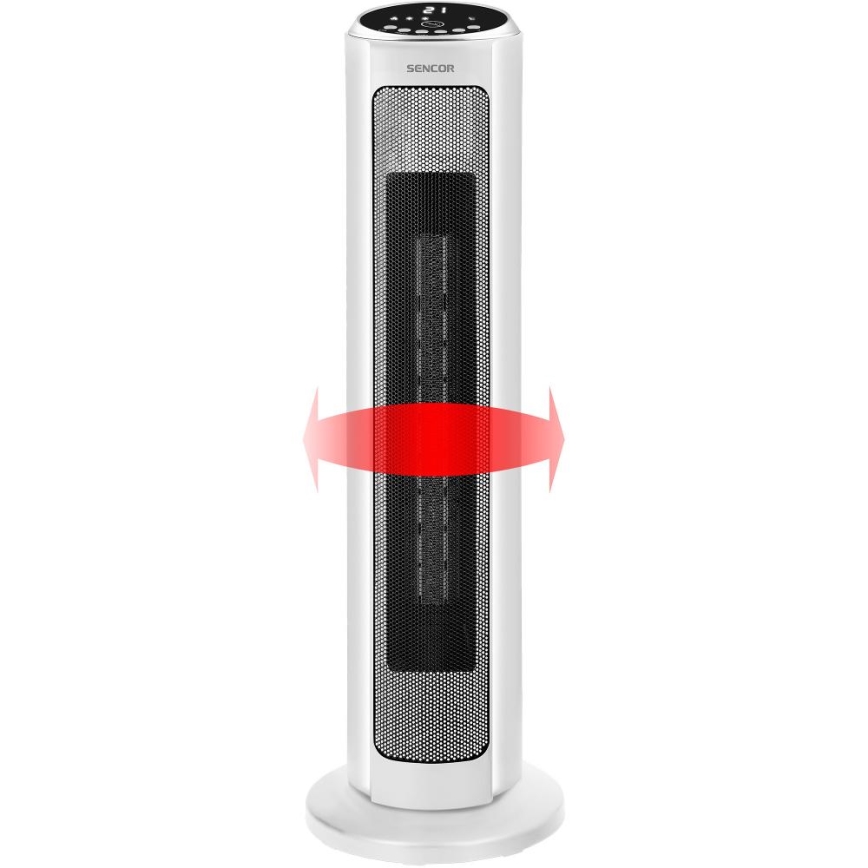 Sencor - Ventilátor s keramickým topným tělesem 2200W/230V Wi-Fi bílá + dálkové ovládání
