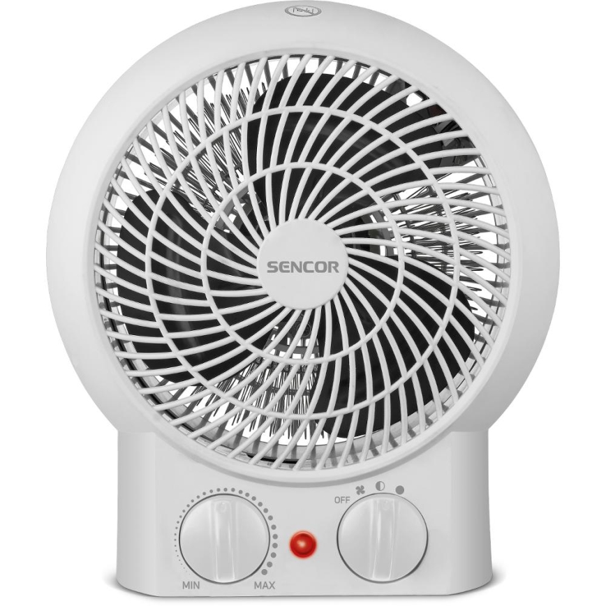 Sencor - Ventilátor s topným tělesem 1200/2000W/230V bílá