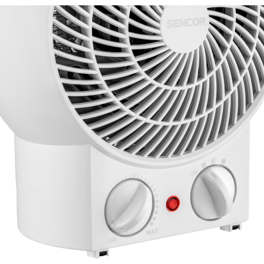 Sencor - Ventilátor s topným tělesem 1200/2000W/230V bílá