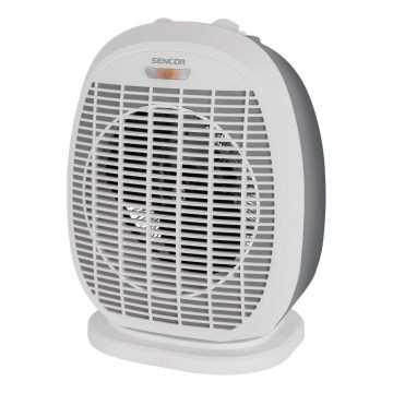 Sencor - Ventilátor s topným tělesem 1200/2000W/230V bílá/šedá