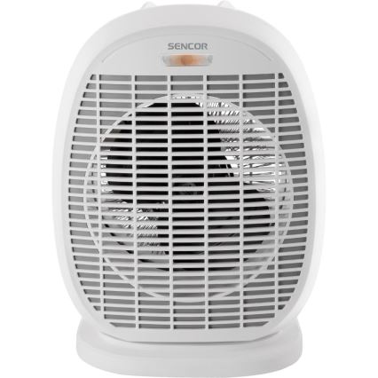 Sencor - Ventilátor s topným tělesem 1200/2000W/230V bílá/šedá