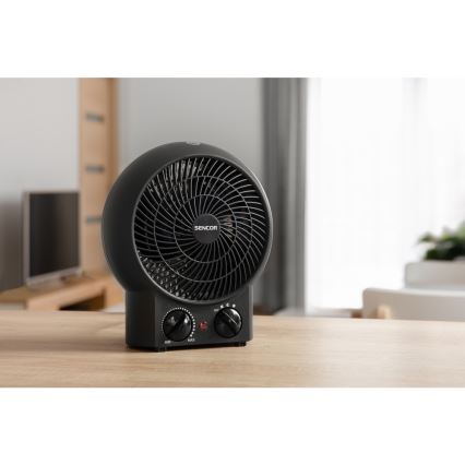 Sencor - Ventilátor s topným tělesem 1200/2000W/230V černá