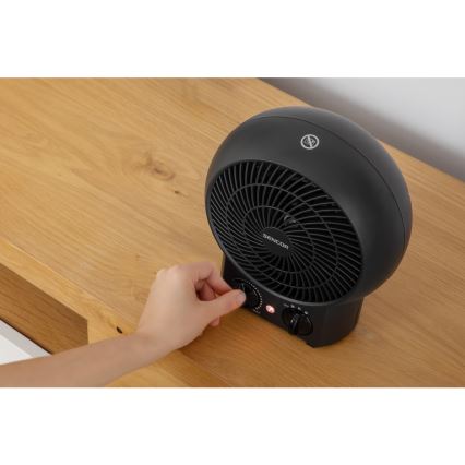 Sencor - Ventilátor s topným tělesem 1200/2000W/230V černá