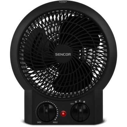 Sencor - Ventilátor s topným tělesem 1200/2000W/230V černá