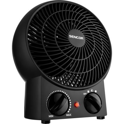 Sencor - Ventilátor s topným tělesem 1200/2000W/230V černá