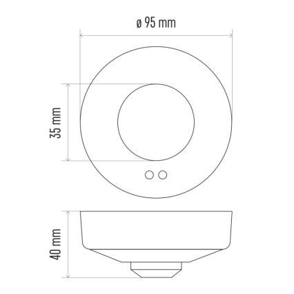 Senzor pohybu mikrovlnný MW B 360° 1200W/230V bílý