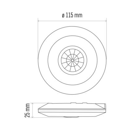 Senzor pohybu PIR B 360° 2000W/230V bílý