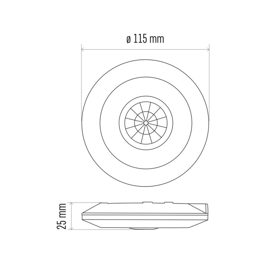 Senzor pohybu PIR B 360° 2000W/230V bílý
