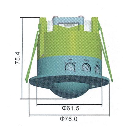 Senzor pohybu podhledový mikrovlnný MW B 360° 1200W/230V bílý