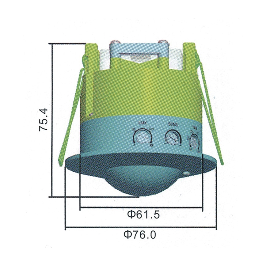 Senzor pohybu podhledový mikrovlnný MW B 360° 1200W/230V bílý