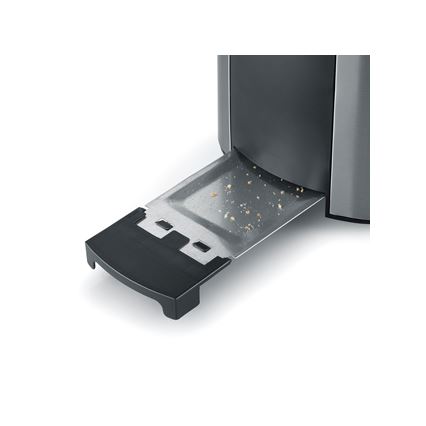 Severin AT 2589 - Topinkovač s dvěma otvory 800W/230V nerez/černá