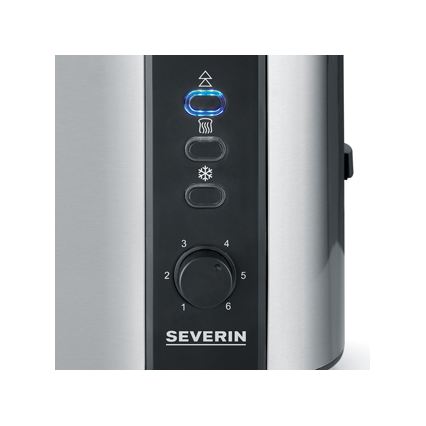 Severin AT 2589 - Topinkovač s dvěma otvory 800W/230V nerez/černá