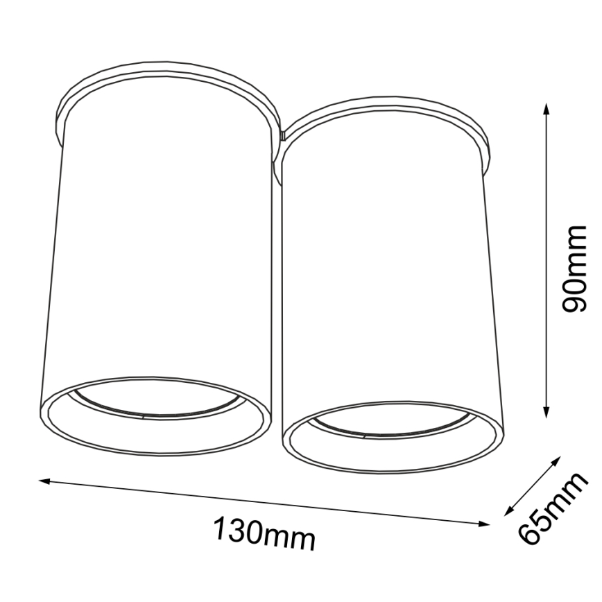Shilo - Bodové svítidlo 2xGU10/15W/230V 9 cm bílá