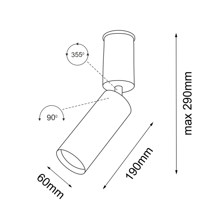Shilo - Bodové svítidlo 1xGU10/15W/230V bílá