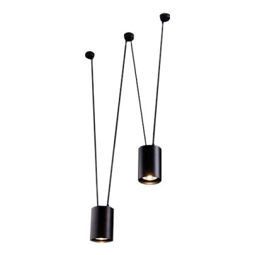 Shilo - Lustr na lanku 2xGU10/15W/230V pavouk černá