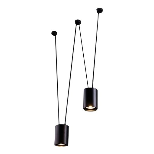 Shilo - Lustr na lanku 2xGU10/15W/230V pavouk černá