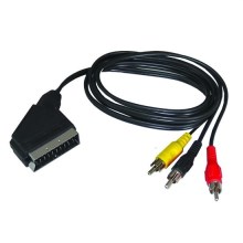 Signálový kabel na propojení 2 AV zařízení SCART konektor/3x CINCH konektor, pře