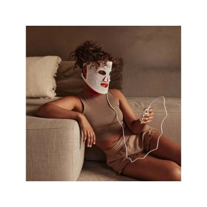 Silk’n - LED RGB Obličejová terapeutická maska LED/5V 2000 mAh bílá + dálkové ovládání