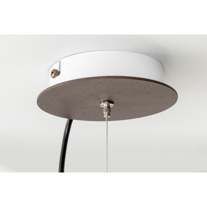 SIRU - Lustr na lanku TERRA 1xE27/60W/230V černá/čirá benátské sklo