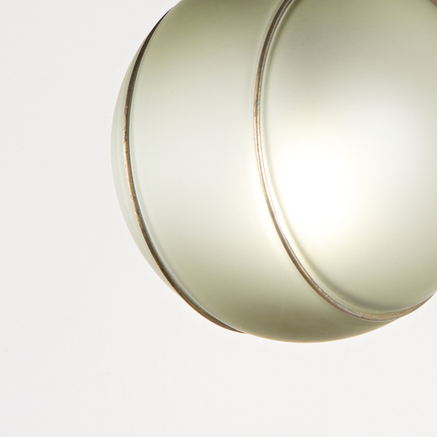 SIRU - Nástěnná lampa FLORET 1xE14/40W/230V hnědá/šedá benátské sklo