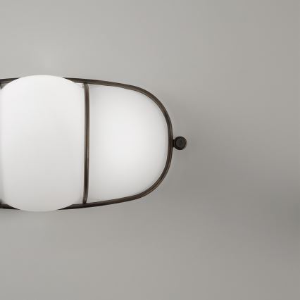 SIRU - Nástěnné svítidlo CAGE 1xGX53/10W/230V 22 cm černá/bílá benátské sklo