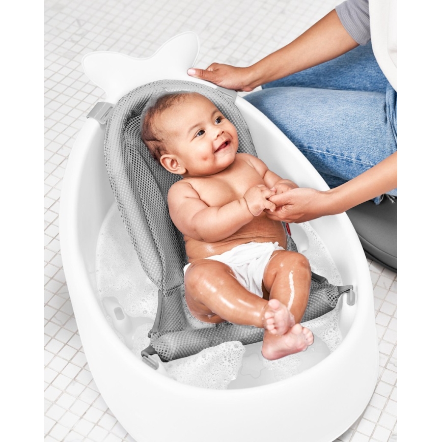 Skip Hop - Dětská vanička s ergonomickou podložkou MOBY 3 bílá