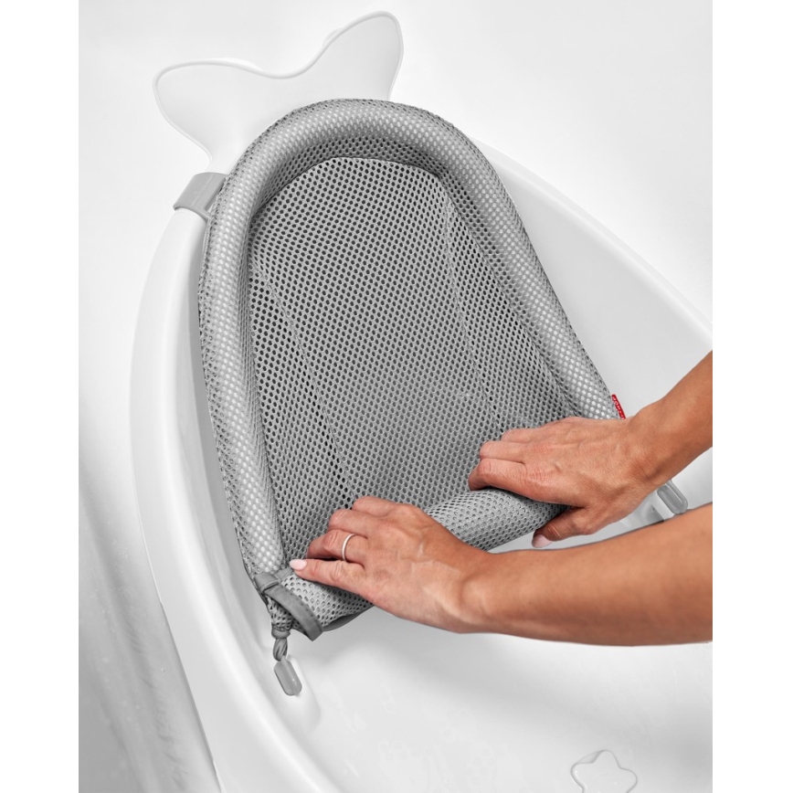 Skip Hop - Dětská vanička s ergonomickou podložkou MOBY 3 bílá